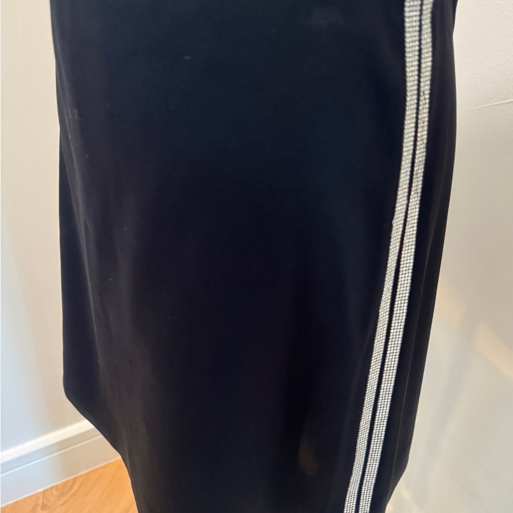 Black Skirt with White Stripe